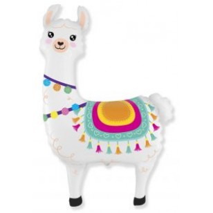 Cute Llama Peru South American Party Supershape Balloon